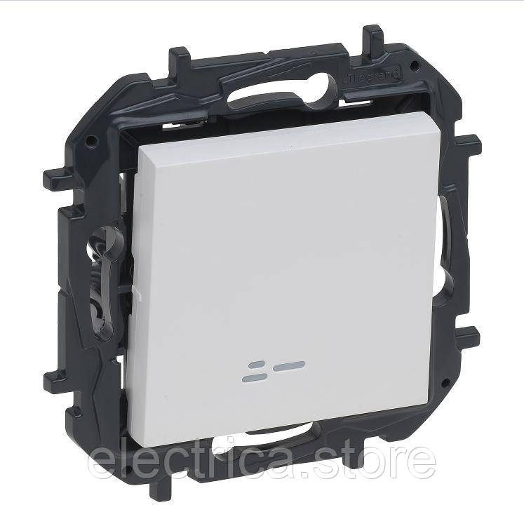 Вимикач 1-клавішний з підсвіткою білий NILOE STEP Legrand 863111B, фото 1