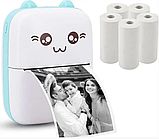 Термопапір для дитячого фотоапарата міні принтера фотопапір для творчості 3 метри 30 фотографій 10х5 см білий, фото 5