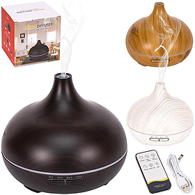 Зволожувач повітря з підсвічуванням для ароматерапії тихий з таймером та пультом управління для спальні та офісу