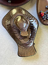 Соусник керамічний рибний коричневий Копер 30 мл арт. 101-0443, фото 5