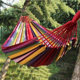 Гамак для відпочинку з бавовни 200х80 см одномісний компактний легкий без планки для дачі та походу