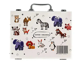 Набір для малювання в алюмінієвому кейсі для дітей з олівцями та аксесуарами фломастерами.