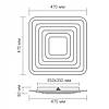 Світлодіодний світильник AL6113ARD ATLANT S 85Вт білий Ardero "квадрат" 3000-6500К 12550Lm з пультом ДУ 470х470х60мм, фото 8