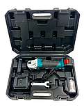 Акумуляторна кутова шліфувальна машина 24 В болгарка з двома аккумуляторами в кейсі для різання шліфування, фото 2