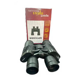 Бінокль 50 мм 7x для спостереження та орієнтування універсальний чорний з чохлом для зберігання та перенесення