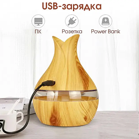 Зволожувач повітря з аромотерапією 300 мл для дітей та дорослих для дому та офісу з LED підсвічуванням та автовідключенням
