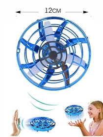 Літаючий спіннер диск UFO світиться з LED підсвічуванням для дітей бумеранг розвиваюча іграшка синього кольору