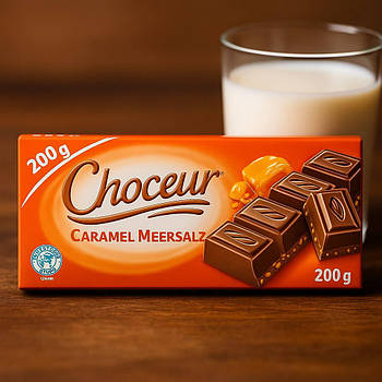 Молочний шоколад 🍫 Choceur "Caramel Meersalz" 200 гр. Німеччина