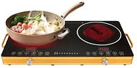 Професійна інфрачервона плита подвійна Edenberg Німеччина на дві конфорки Будь-яка Посуду КОД YU 859