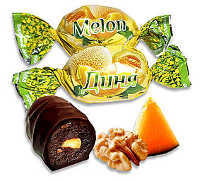 Цукерки "Диня в шоколаді з волоським горіхом", ТМ Amelia