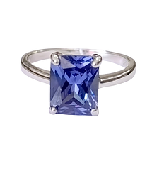 Срібна каблучка з танзанітом КТ3790-тз