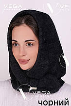 Модний новий капор ангора на флісі, колір черний