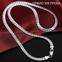 Серебряная мужская толстая цепочка на шею длинной 60 см. мужская цепочка серебро 925 проба