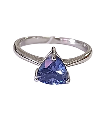 Срібна каблучка з танзанітом КТ1012/м-тз