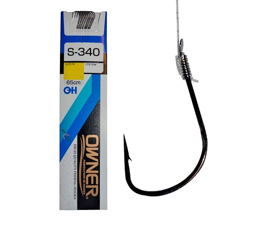 Гачки з повідцем Owner S-340 №10 0,14мм 65см 9шт.
