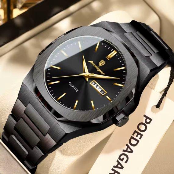 Чоловічий наручний годинник Poedagar Amrest Чорний, фото 1