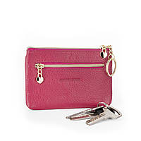 Ключниця шкіряна з кільцем на блискавці VC2013 фуксія