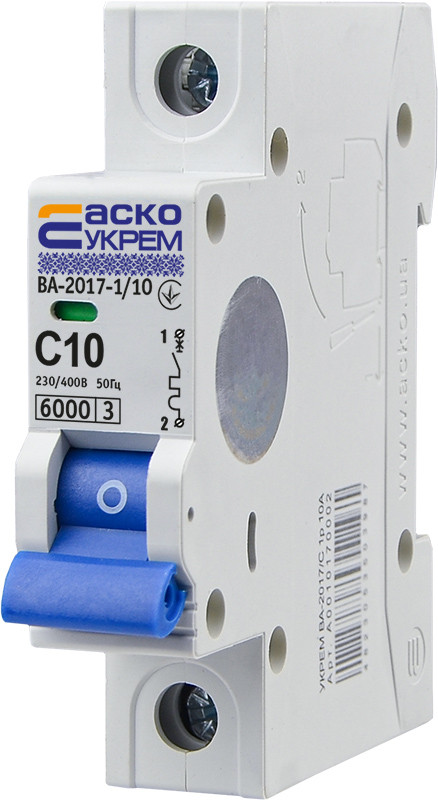 Автоматичний вимикач УКРЕМ ВА-2017/С 1р 10А АСКО, фото 1