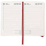 Щоденник датований 2026 Axent ф. А5 Partner Soft Skin, червоний, фото 3
