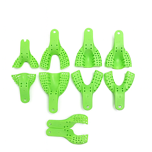 Відбиткові Ложки пластмасові Автоклавується (зелені),пластмасові відбиткові ложки автоклавуємий набір 10 шт