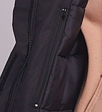 Дитяча демісезонна куртка на мембрані для дівчинки чорна розміри 146-170 Traveler, фото 6