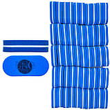 Набір №005 синіх овальних міні бафіків 180/240 грит (4,5 см; 50шт./уп.) для манікюру та педикюру, фото 4