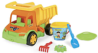 Вантажівка-самоскид Wader Гігант із пісочним набором 5 в 1.