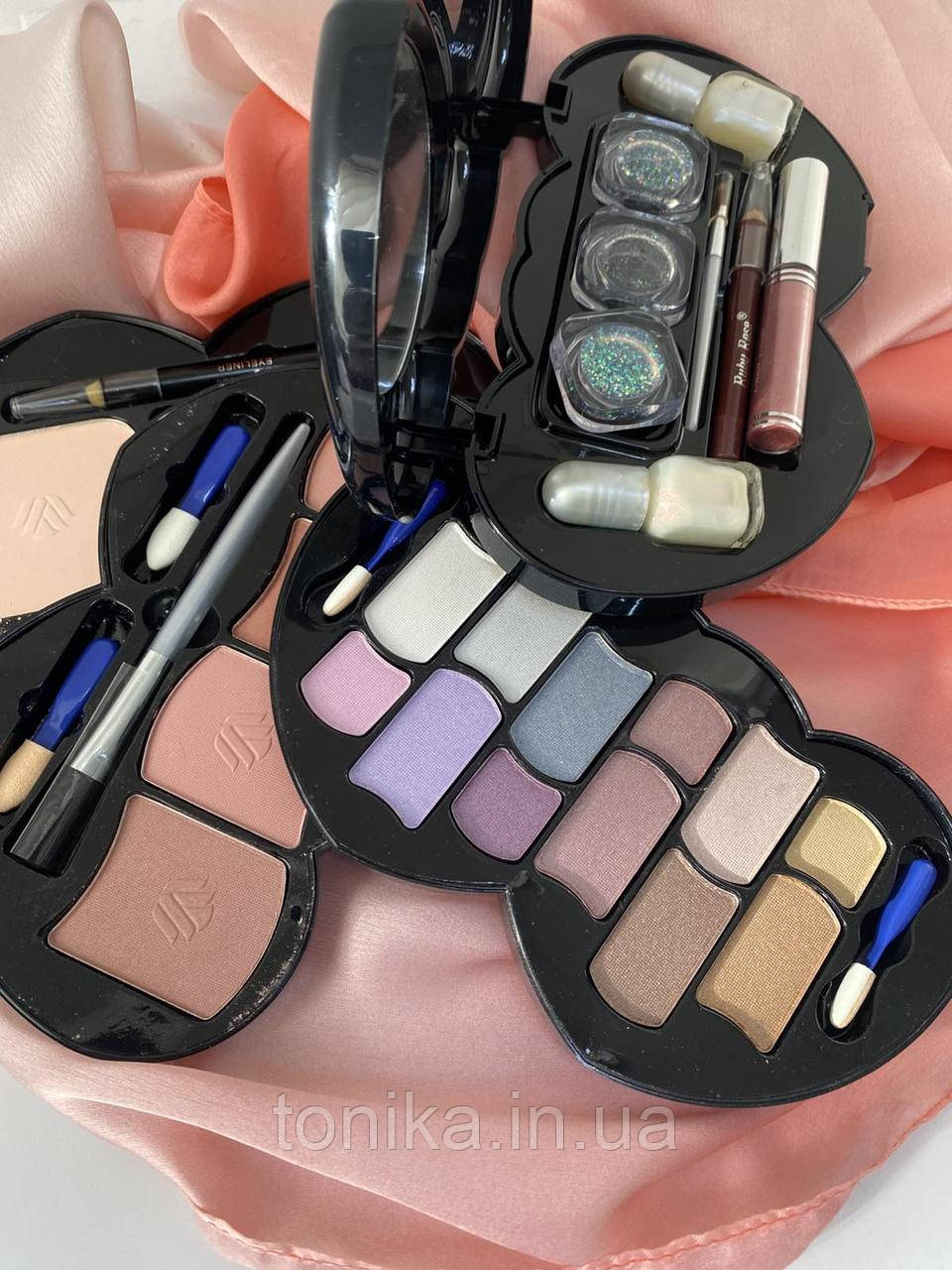 Косметический Набор для макияжа тени / румуна / пудра/ блиск для губ / Палитра для макияжа, фото 1