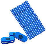 Набір №005 синіх овальних міні бафіків 180/240 грит (4,5 см; 50шт./уп.) для манікюру та педикюру, фото 5