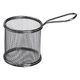 Корзина сервировочная для картофеля фри и снеков 9×9×9 см Черная HP-19-5-B, фото 2