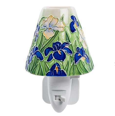 Світильник-нічник настінний у розетку "Іриси" з порцеляни від італійського бренду Pavone, фото 1