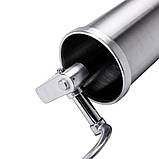 Вертикальний шприц для ковбаси 2,5 л з нержавіючої сталі шприц ковбасний 4 насадки 16788-6, фото 8