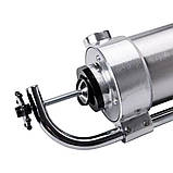 Вертикальний шприц для ковбаси 2,5 л з нержавіючої сталі шприц ковбасний 4 насадки 16788-6, фото 10