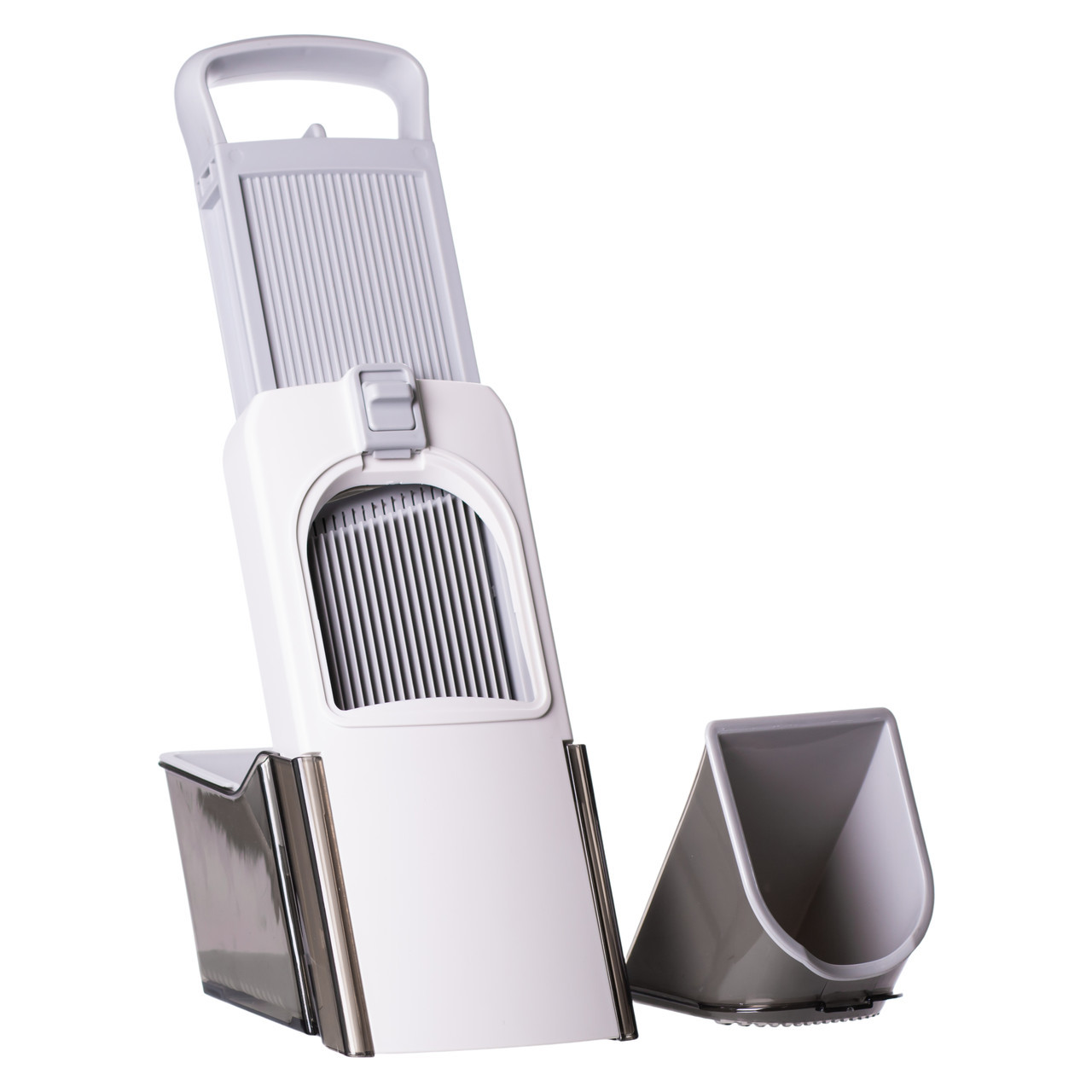 Овочерізка ручна універсальна з контейнером 19×12.5×34 см слайсер для овочів кухонна овочерізка HP-8-67, фото 1