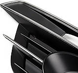 Решітка бампера права Volkswagen Beetle 11-19 чорна хром молдинг (Тайвань). 5C5854662JZLL, фото 5