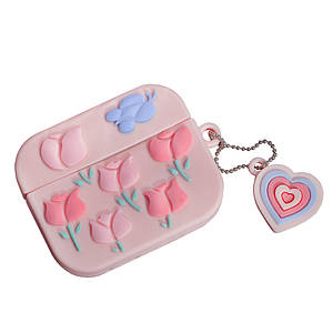 Чехол Fashion для AirPods Pro 2 Flowers Pink
