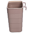 Відро для сміття на дверцята 6 (л) відро для сміття пластикове навісне Коричневий, фото 2