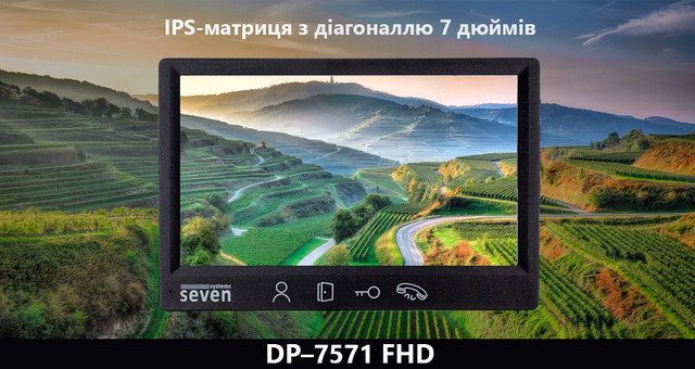 Екран і матриця відеодомофона DP–7575 FHD IPS