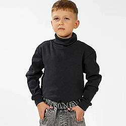 Гольф-водолазка темно-сірого кольору з начосом для підлітка Тм "ОК" Розмір: 134-140 (33078-4)