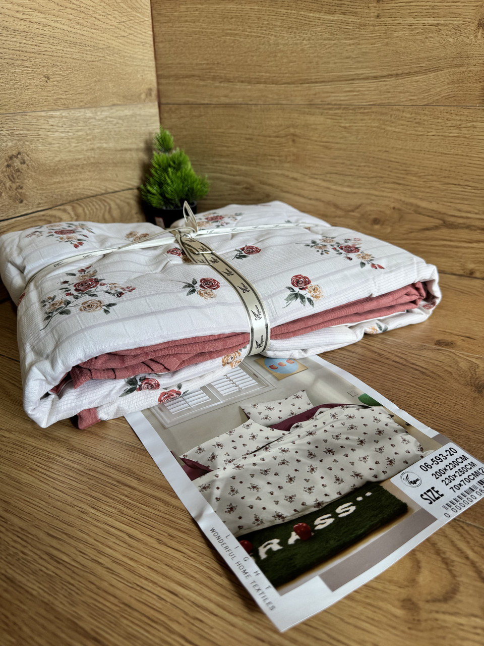 Постільна білизна муслін-жатка євро комплект постільної білизни/Жате постільна білизна, фото 1