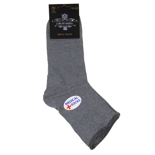 Шкарпетки без гумки Luxury Brand 41-45 світло-сірі, фото 1