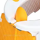 Портативний складний туалет для дітей, Білий оранж / Дорожній горщик для дітей / Складний горщик, фото 4