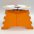 Портативний складний туалет для дітей, Білий оранж / Дорожній горщик для дітей / Складний горщик, фото 8