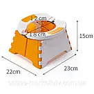 Портативний складний туалет для дітей, Білий оранж / Дорожній горщик для дітей / Складний горщик, фото 9