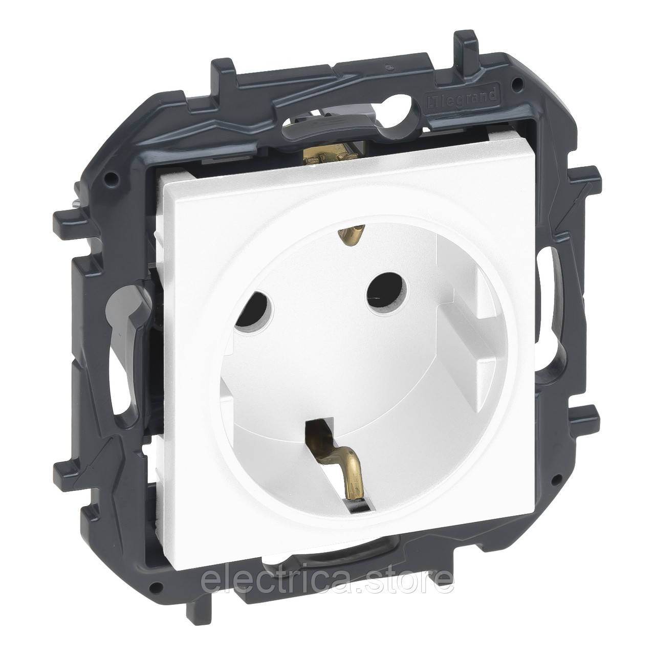 Розетка з заземленням біла NILOE STEP Legrand 863121B, фото 1