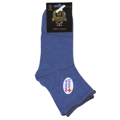 Шкарпетки без гумки VIP Rich Style 41-45 світло-сині, фото 1