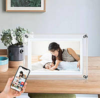 Електронна фоторамка 5 дюймів FRAMEO WiFi з сенсорним дисплеєм, вбудованою пам яттю 32ГБ і автопрокруткою фото