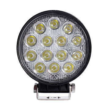 LED кругла фара 42W, 14 ламп, вузький промінь 10/6000K 30V Код/Артикул АТР2532