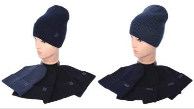 Чоловіча в'язана шапка без флісу (р-р: 56-60) R53 РІЗНІ КОЛЬОРИ. вир-во Україна., фото 1