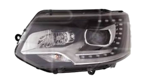 Фара ліва Volkswagen Transporter 5 10-15 Fps D3S/H7/PY24W/LED, -лампа, кор., DRL, фото 1